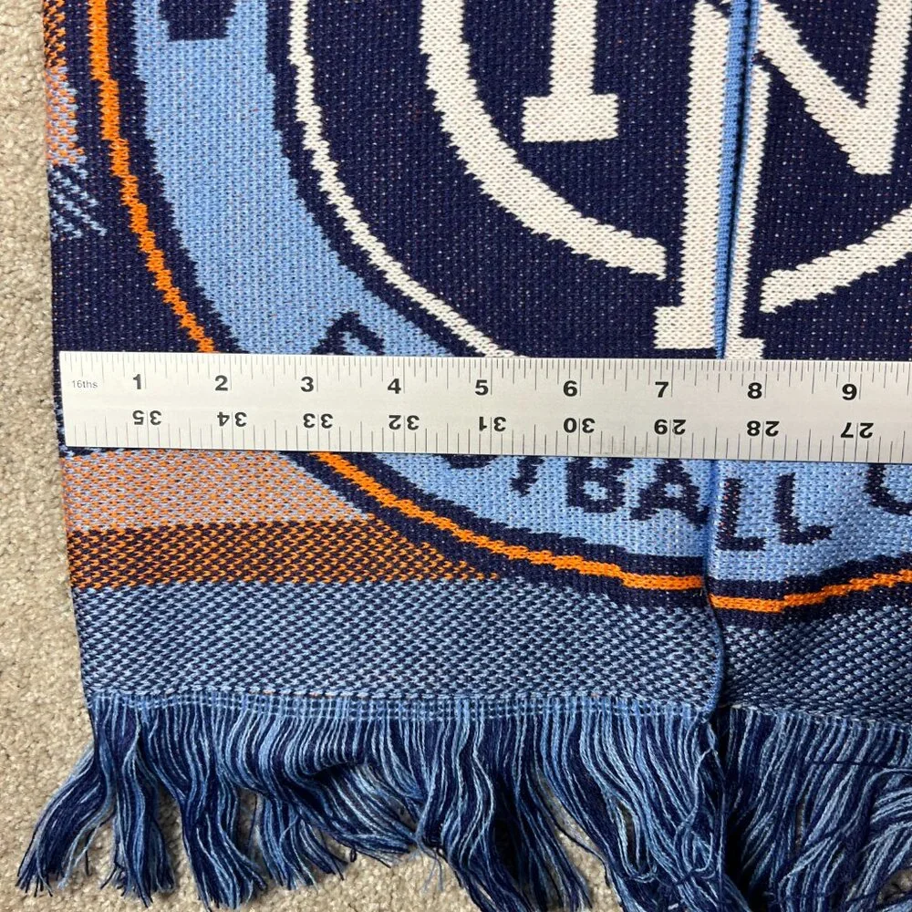 Adidas Unisex OSFA‎ Blue Winter Fringe New York City FC Soccer MLS Scarf NWT